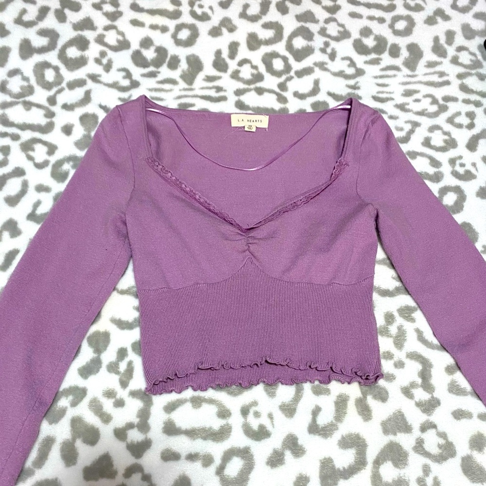 PACSUN L.A HEARTS WOMENS CROP LONG SLEEVE